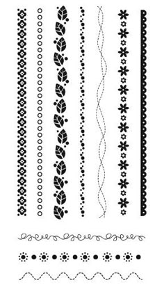 a set of decorative borders and dividers