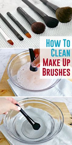 Cleaning Makeup Brushes, Diy Makeup Brush Cleaner, Diy Makeup Brush Holder, Eye Makeup Glitter, Clean Makeup Brushes, How To Wash Makeup Brushes, Diy Makeup Brush, Brush Guide, Makeup Brushes Guide