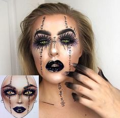 Creepy Carnival Makeup, Paranormal Makeup, Witchy Makeup, Halloween Fx, Halloween Makeup Witch, Creepy Makeup, Hallowen Ideas, Halloween Makeup Diy