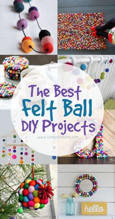 the best felt ball diy projects for kids to make with beads and other materials