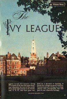 the ivy league book is open to read