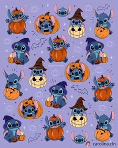 stitchers with pumpkins and jack - o'- lanterns on them, all in different colors