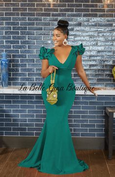 Sali V neck sleeveless dress Green Prom Mermaid, V Neck Long Dress, Dress Sleeve Length, Long Romper, Split Maxi Dress, فستان سهرة, Maxi Dress Formal, Hip Dress, Pink Outfits