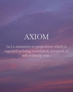 an image with the words axom on it in white and purple clouds at sunset