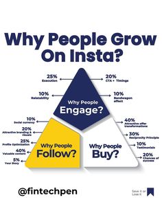 a pyramid with people growing on instagram and why people follow? infographic poster