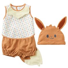 Pokemon Center Eevee Monpoke Newborn Baby 80cm Clothes Hat Bib Gift Set New Description Pokemon Center Eevee Monpoke Newborn Baby 80cm Clothes Hat Bib Gift Set New (Hat) Front: 76% cotton, 24% polyester; Lining (front only): 100% cotton (Apron) Front: 100% cotton; Back: 80% cotton, 20% polyester; Back coating: Polyurethane resin (Bloomers): 76% cotton, 24% polyester Caution (for remote areas) Additional fees may apply for those in remote areas. Shipping Shipping will be by FedEx or EMS. Please c Infant Pokemon Costume, Pokemon Onesie, Eevee Hat, Pokemon Baby Clothes, Disney Baby Clothes Girl, Baby Pokemon, Brown Babies, Baby Fits, Anime Baby