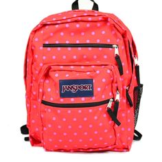 Color: Coral Dusk Dots The Jansport Big Student Pack Is The Classic Jansport School Backpack For Students Of All Ages Who Carry Large Loads Across Campus. Two Large Main Compartments Plus Organizer And Stash Pockets Make This The Bag That Gets All Your Stuff Where You Need It To Go. . Features 600 Denier Poly Zipper Closure 14.5" Shoulder Drop Pockets: 5 Interior Slip, 4 Exterior 17" High - 13.25" Wide Details Shipping Weight: 1.2 Pounds Jansport Backpacks Big Student, Postman Bag, Hydration Backpack, Sling Pack, Pu Leather Bag, Light Backpack, Leather Rucksack, Camping Backpack, Student Backpacks