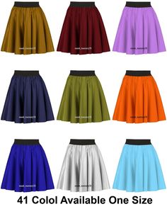 Satin Women's Swing Skirt Casual wear Ratro Skater Skirt Belly Dance S28-1 Satin Short Skirt, Skirts Satin, Skirt Chiffon, Skirt Casual, Satin Short, Belly Dancing, Stretch Band, Stretch Bands, Short Skirt