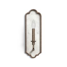 This 1-light wall sconce combines a candle-style design and distressed finish for a nod to the traditional. Ready to cast a warm glow on your bedroom or bathroom walls, it's crafted from burnished metal with a decorative backplate and a single weathered iron candelabra holder. Best of all, this light fixture is rated for damp locations, so you can hang it pretty much anywhere in your home. Something to keep in mind: This dimmable light holds one bright LED bulb (up to 60 W), but you'll need to b Candle Sconces Living Room Wall Decor, Sconces Living Room Wall, Candle Sconces Living Room, Decorative Light Bulbs, Rustic Wall Sconces, Candle Wall, Wood Candle, Traditional Chandelier, Wood Candles