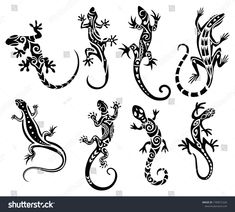 lizards silhouettes on white background stock photo royaltyvectoros black bedroom furniture sets