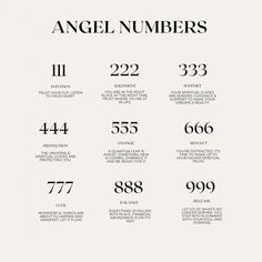 an image of the numbers for angel numbers