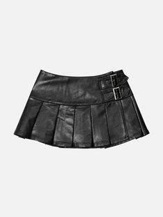 Vintage Solid Leather Pleated Skirt – Aelfric eden Womens Leather Skirt, Pu Skirt, Womens Pleated Skirt, Top Streetwear Brands, Leather Pleated Skirt, High Waisted Pleated Skirt, Clothing Details, Cargo Skirt, Black Mini Skirt