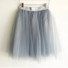 Looks Like New, Wore < 3 Times. Waist 27 Inches. Length 25 Inches. Blue Tulle Skirt, Alexandra Grecco, Blue Tulle, Women Skirts Midi, Dusty Blue, Tulle Skirt, Midi Skirt, Womens Skirt, Size 2