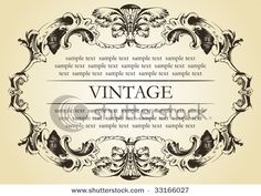 an ornate vintage frame with place for text stock photo, image and background by klene