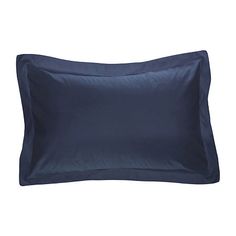 an image of a blue pillow case on a white background with the cover pulled down