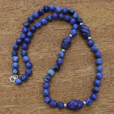 The irresistible blue hues of sodalite take over this splendid beaded necklace that is a glamorous fashion accessory to turn heads. The natural sodalite beads are meticulously threaded one by one by Brazil's Jaques for a lovely necklace that features sterling silver beads and clasp closure. Sodalite Necklace, Lovely Necklace, Amethyst Necklace, Jewelry Packaging, Blue Hues, Sterling Silver Bead, Jewelry Gift Box, Free Jewelry, Spring Rings