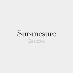 the words surf - mesure bespoke are in black and white