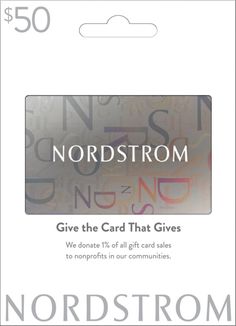 the card that gives $ 50 for cards from nordstrom, which is also available in