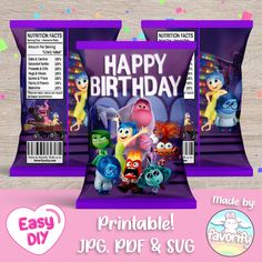 an image of the inside of a birthday card box with characters on it and text happy birthday