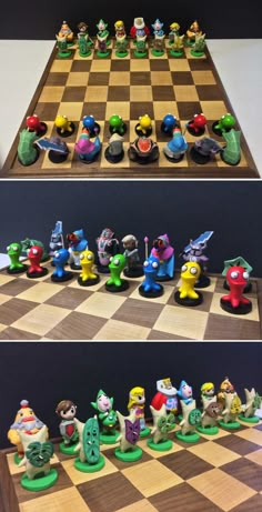 the simpsons chess board is made out of wood