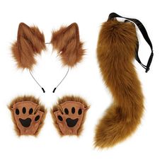 PRICES MAY VARY. faux fur Imported Made of high quality faux fur, soft to the touch and keep you comfortable all day long. The cute ear headband is comfortable to wear, and the tail can be freely adjusted to the shape, match the furry gloves make your animal image more realistic. The waist elastic buckle of the tail is adjustable, makes it more easy to wear, and the size fits most people. Perfect for Halloween, Cosplay, Fancy Dress Party, Animal Themed Party, Easter or other special occasions, t Cute Wolf Costume, Fox Halloween Costume For Women, Cute Werewolf Costume, Fox Costume Makeup, Fursuit Accessories, Fox Halloween Costume, Wolf Halloween Costume, Animal Themed Party, Fox Halloween