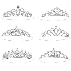 SHENSHA 6 Pack Girls Princess Crystal Tiara Crown Package: 6 x different kinds of rhinestone princess crown The shape of the tiara is specially designed for the beautiful little princesses. It will perfectly finish a timeless and classic party outfit. Material Made of durable hard alloy and rhinestone, alloy is with diamond look and hard texture for practicality and aesthetics. Head Circumfernce Approx 15 inches, the silver tiara is bendable so it should fit different sized heads, smaller and la Crown For Birthday, Bridal Crown Tiara, Hair Accessories Tiara, Silver Tiara, Fairy Hair, Crystal Tiara, Rhinestone Tiara, Princess Diaries, Tiara Crown