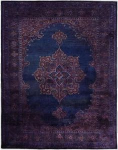 Navy Blue And Purple Living Room, Blue And Purple Rug, Whimsigoth Rugs, Navy And Purple Bedroom, Dark Blue Room Decor, Moody Rug, Purple Persian Rug, Urban Bedroom Decor, Jewel Tone Room