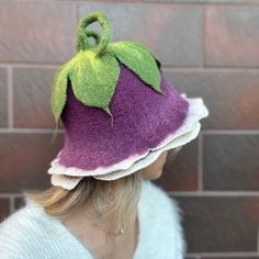 Wrap yourself in warmth and style with this Purple Wool Flower Sauna Hat! Handcrafted from soft merino wool, this elf-inspired hat is perfect for sauna sessions or as a unique accessory for winter days. The delicate hand-felted flower detail adds a charming touch, making this hat a one-of-a-kind piece. Material: 100% Merino Wool Color: Purple with flower detail Style: Elf-inspired, hand-felted, and cozy Perfect for: Sauna sessions, winter wear, and cosplay *Hand wash only in cold water. 🎁 Perfect Gift for Her: Whether it's for a birthday, anniversary, or just because, this Elf Hat makes a delightful gift for your girlfriend, wife, or any special woman in your life. Embrace the magic of this charming, eco-friendly wool hat and add a touch of fantasy to your wardrobe. Order now and step int Sauna Hat, Felted Hat, Elf Hat, Hat Handmade, Hand Felted, Flower Detail, Spa Kit, Gifts For Your Girlfriend, Beauty Spa