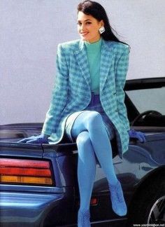 1980s Fashion Trends, Look 80s, Fashion 1980s, 80s Fashion Trends, Dorothy Dandridge, Blue Tights, Djerf Avenue, 80’s Fashion, 80s Women