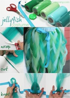 Under The Sea Costumes, Sea Creature Costume, Diy Tutu Dress, Sea Costume, Diy Jellyfish, Jellyfish Costume, Diy Tutus, Fish Costume, Jellyfish Craft