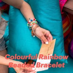 Fun rainbow bead bracelets. These 3 stranded layer bracelets create instant boho stacking bracelets. Layer Bracelets, Stacking Bracelets, Bead Bracelets, Make You Smile, Beaded Bracelet