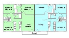 the floor plan for two bedroom apartments