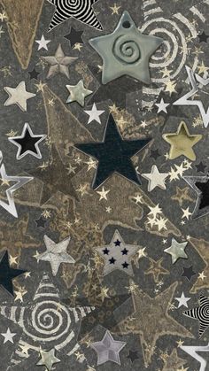 an abstract background with many stars and swirls