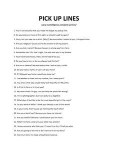 the poem pick up lines is shown in black and white