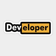 the developer sticker is yellow and black