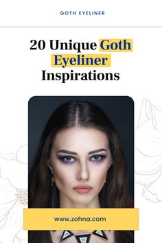 Discover 20 amazing goth eyeliner styles with our easy-to-follow tutorial. Perfect your gothic look with these edgy and captivating designs. Eyeliner Inspiration, Graphic Eyeliner