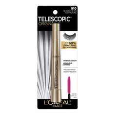 Telescopic Original Washable Mascara - L'Oréal | Ulta Beauty Loreal Telescopic Lift Mascara, Telescope Mascara, Loreal Telescopic Mascara, Telescopic Mascara, Hair Blow Dryer, Blow Dry Brush, Blackest Black, Hygiene Products, Long Lashes