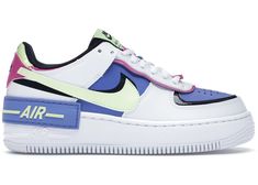 Buy and sell authentic Nike shoes on StockX including the Nike Air Force 1 Shadow White Sapphire Barely Volt (W) and thousands of other sneakers with price data and release dates. Cool Air Force 1, Air Force 1 Outfits, Neon Shoes, Nike Air Force 1 White, Air Force 1 White, Air Force Shoes, Nike Air Force 1 Shadow, Air Force 1 Shadow, My Aura