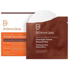 What it is: A targeted, overnight peel treatment to reduce fine lines, improve uneven tone and texture, and restore hydration for a radiant, healthy-looking complexion.Skin Type: Normal, Dry, Combination, and Oily Skincare Concerns: Dark Spots, Fine Lines and Wrinkles, and Uneven TextureHighlighted Ingredients:- Retinol: A vitamin A derivative that supports collagen production while visibly reversing signs of photo-aging, improving fine lines and wrinkles, addressing UV-induced free-radical dama Dennis Gross, Dr Dennis Gross, Benzalkonium Chloride, Sephora Beauty, Oily Skin Care, Oil Shop, Skin Care Serum, Skincare Ingredients, Reduce Wrinkles