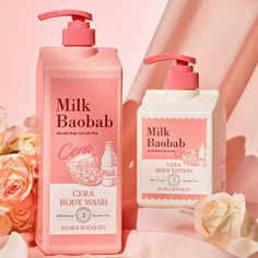 Milk Baobab Flora Bouquet Perfume Body Wash Lotion SET (1200ml + 600ml) K-Beauty What is the GRAMBOX? GRAMBOX is a store whose goal is customer satisfaction. GRAMBOX is a store located in South Korea. Save up to 7% when you buy more. GRAMBOX provides a tracking number for all products. If you have not received the item or do not like it, Please do not hesitate to send me a message. PRODUCT SPECIFICATIONS Capacity : Body Wash (1200ml 1ea), Body Lotion (600ml 1ea) Flora Bouquet scent Nature’s pure Hair Body Products, Body Wash And Lotion Set, Korean Body Care Products, Milk Baobab, Body Wash Packaging, Body Lotion Packaging, Scented Body Wash, Natural Anti Aging Skin Care, Perfume Lotion