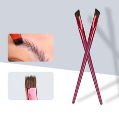 Perfect Eyebrow Makeup, Eyebrow Tools, Sparse Eyebrows, Sparse Brows, Too Much Makeup, Eyebrow Makeup Tips, Brow Brush, Brow Pomade, Angled Brush