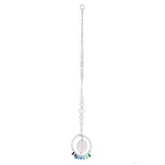 Guatemalan artist Alejandra Paiz brings us an elegant suncatcher featuring a ring with glass beads and crystals. Its design in cold tones makes it perfect for adding a mystic touch to your environment, and its nickel chain allows a secure hang. Arlmont & Co. | Arlmont & Co. Suncatcher 0.02 H x 2.8 W x 9.5 D in Glass | 0.02" H X 2.8" W X 9.5" D | Wayfair Beaded Suncatcher, Peace Ring, 3d Optical Illusions, Glass Wind Chimes, Ring Crystal, Laser Cut Metal, Garden Accents, Christmas Gift Decorations, Summer Gifts