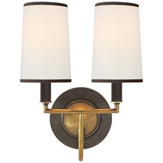 Thomas O'Brien Elkins 13 Inch Wall Sconce by Visual Comfort Signature Collection Elkins Wall Sconce by Visual Comfort Signature Collection - TOB 2068BZ/HAB-L/BT Thomas OBrien Has Been Celebrated For His Ability To Translate Modernism Into A Warmly Livable Style: One Based In Comfort And Tradition As Much As Spare Streamlining. Across A Range Of Design Ventures, His Work Is Known For Its Unique Blend Of Refined Yet Easy Domesticity And Vintage Elegance. His Traditional-To-Modern Approach Define Thomas O'brien, Gas Lanterns, Circa Lighting, Light Architecture, Wall Light Fixtures, Linen Shades, Light Wall, New Classic, Visual Comfort