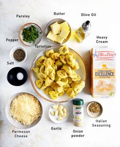 the ingredients to make an italian pasta dish