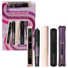 Mini Mascara Lashstash to Go Set - Sephora Favorites | Sephora Makeup Kit Sephora, Sephora Sets, Kit Sephora, Sephora Gift Sets, Travel Makeup Kit, Sephora Store, Mini Mascara, Curly Hair Accessories, Sephora Favorites