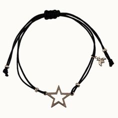 New Navy Star Silver Charm String Tie Bracelet. New. Never Worn. Beautiful Color. Super Cute! Star Things, Star Tie, Silver Star Bracelet, Star Accessories, Grunge Accessories, Cute Friendship Bracelets, Star Silver, Accessories Bags Shoes, Jewelry Accessories Ideas