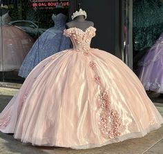 #ad Top Seller for Pink Quinceanera Dresses Off Shoulder 3D Flowers Party Ball Gown For Sweet 15 16, Fashion Womens Dresses Pink Quince Theme, Ball Gown Sweet 16, Pink Quinceanera Dresses, Xv Dresses, Pink Quinceanera, Quinceanera Themes Dresses, Quinceanera Pink, Pink Sweet 16, Pink Quince