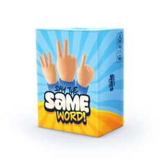 a box that has some kind of hand gesture on it with the words say the same word