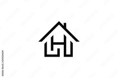 the letter h is made up of two houses