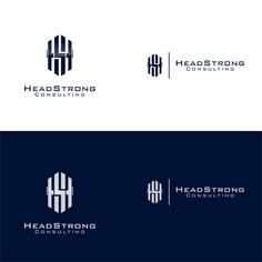 the logo for head strong consulting, which is designed to be used as a company